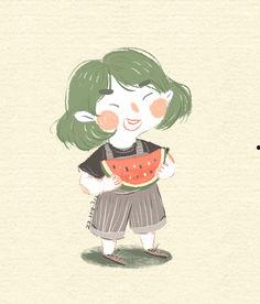 q版吃瓜女孩,揭秘Q版萌娃的趣味生活