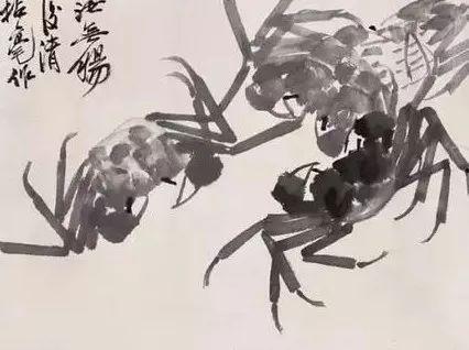 画螃蟹吃瓜的人,一幅螃蟹品瓜的生态画卷